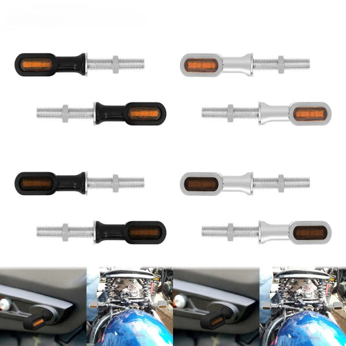 2xMotorcycle LED Rear Turn Signal Light E Mark Running Indicator Lamp For Harley Dyna Sportster XL Touring Street Glide Softail