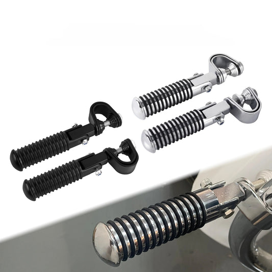Universal Motorcycle Foot Pegs 1" 1.25" Highway Crash Bar Footpegs Engine Guard Clamp Footrest Pedal for Harley Softail Touring