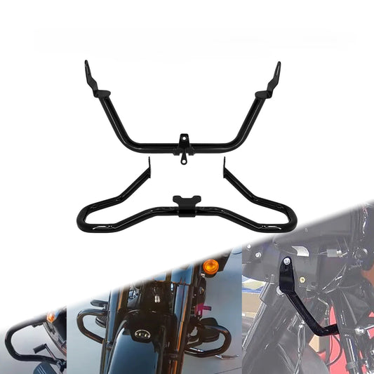 Motorcycle Chopped Engine Guard Fairing Support Bracket Highway Crash Bar For Harley Touring Road Glide FLTRX FLTRXS 2015-Later